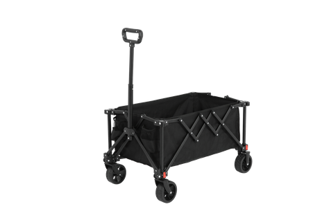 Chariot Pliable Tout Terrain, Avec Roues, Robuste, Noir, Pour Camping Et Jardin