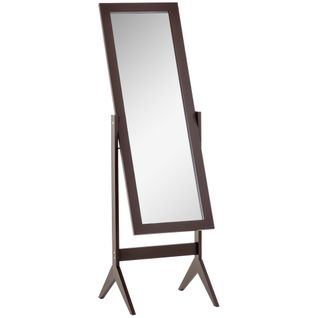 Miroir Debout Miroir De Corps Entier Mdf Facile à Entretenir Avec Pieds Surélevés 47 X 46 X 148 Cm