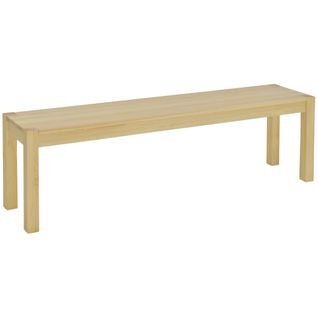 Banc 3 Places Bois Pin Style Campagne Capacité 330kg Pour Cuisine, 150x33x45 Cm, Naturel