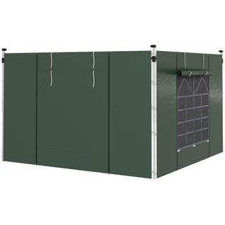 Lot De 2 Parois Avec Fenêtres Et Velcro Pour Pavillon 3x3/3x6m, Imperméables