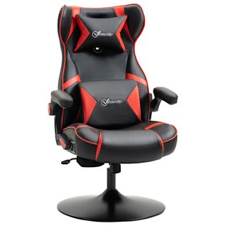 Chaise Gaming En Simili Cuir, Haut-parleurs, Soutien Lombaire Et Cervical, Réglable