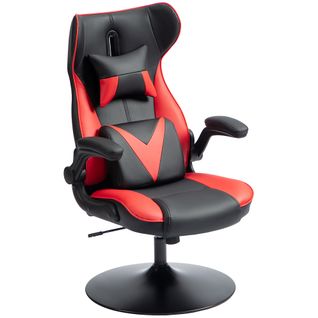 Chaise Gaming Ergonomique, Coussins, Pivotante, Réglable, Noire Et Rouge, 120 kg Max