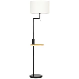 Lampadaire En Acier Avec Support, 40 W, Avec Port USB, Crème, Ø40 X 168 Cm, Sans Ampoule