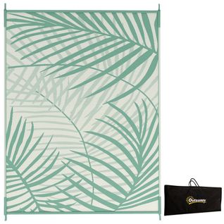 Tapis Extérieur En Polypropylène Résistant à L'eau Avec Sac De Transport, Vert 365x274cm