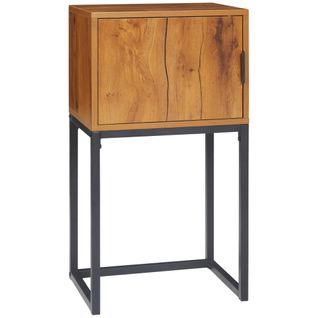 Table Console En Acier Au Design Industriel Avec Rangement, Naturel, 40x30x76 Cm