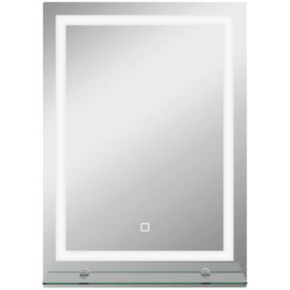 Miroir De Salle De Bain Avec Éclairage, 50 X 70 Cm, 3 Couleurs De Lumière, Fonction Mémoire