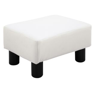 Pouf Chesterfield En Simili Cuir, 40x30x24cm