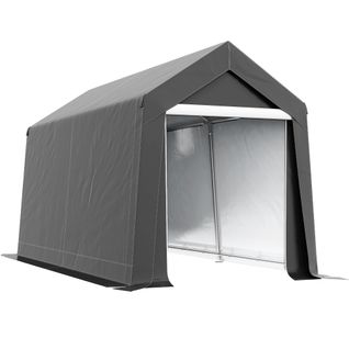 Tente De Garage 2,1x3,6x2,35m, Avec Protection Uv, Porte à Fermeture Éclair, Pour Moto, ,gris Foncé