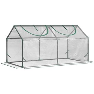 Serre De Jardin En Pvc Transparent 120x60x60 Cm Avec Fenêtre, Pour Tomates Et Plantes