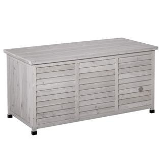 Abri De Jardin En Bois De Sapin Étanche Spacieux 127 X 56 X 60 Cm Gris