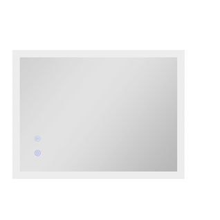 Miroir LED 70 X 50 Cm, Interrupteur Tactile, Fonction Mémoire, Anti-buée, 3 Couleurs De Lumière