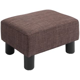 Pouf Rectangulaire En Tissu, Charge Maximale 100 Kg, 40 X 30 X 24 Cm, Brun