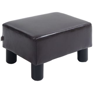 Pouf Repose-pieds Rectangulaire, Similicuir, Ottoman 100 kg Max, Salon Ou Café