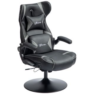 Chaise Gaming Noire/grise, Bascule Et Inclinaison, Haut-parleur, Ergonomique, 120 kg Max