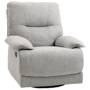 Fauteuil TV Avec Ressorts Ensachés, Fonction Inclinable, Repose-pieds, Pivotant