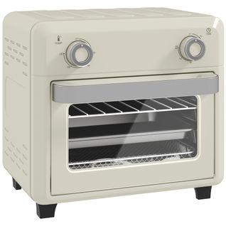 Mini Four à Convection 10l Inox 2 En 1 Avec Grille, Plaque Et Tiroir à Miettes, 80 °c-230 °c, 1000w