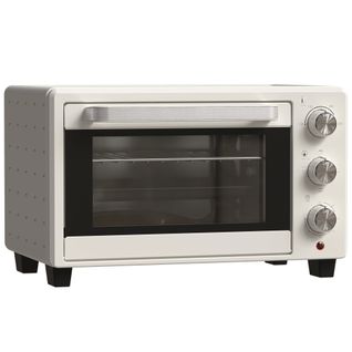 Mini Four Avec Rôtissoire, Acier Inoxydable, 3 Modes De Cuisson, 21 L, Crème Blanche