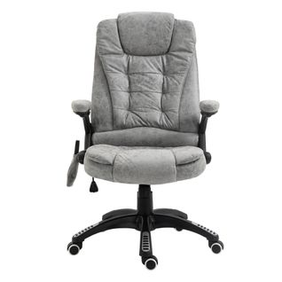 Chaise De Bureau Avec Fonction De Massage Et De Chaleur, Réglable En Hauteur, 6 Points De Massage