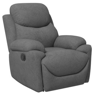 Fauteuil Relax Rembourré En Tissu Effet Lin, Inclinable, Pour Chambre, Gris