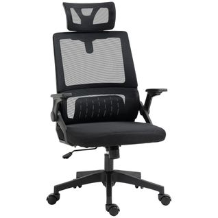 Chaise De Bureau Ergonomique Réglable Avec Appui-tête Et Accoudoirs, Fonction De Bascule, Pivotante