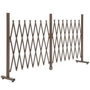Barrière Extensible En Aluminium, Hauteur 103,5 Cm, 52-405 Cm, Marron
