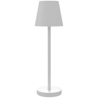 Lampe De Table Rechargeable USB En Métal Avec Variateur Tactile, Blanche