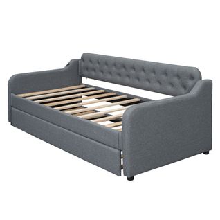 Canapé-lit 90*200cm Avec Lit Coulissant, USB, Gris