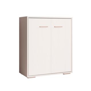 Bahut Buffet Bas Pour Salon Salle à Manger En Blanc 60x30x71cm Lander L2
