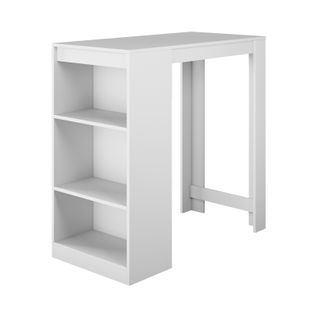 Table Haute Pour Cuisine Salle à Manger En Blanc 110x50x103cm Kyra