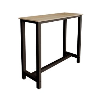 Table Haute Pour Cuisine Salle à Manger En Noir Et Sonoma 120x40x100cm Ani