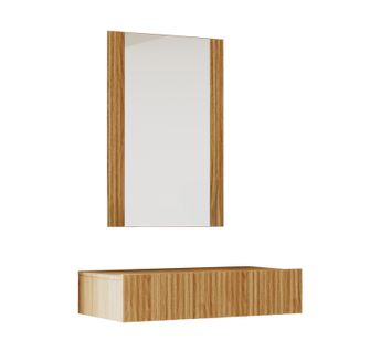 Coiffeuse Pour Chambre à Coucher En Couleur Chêne Alba 80x42x97cm Velia