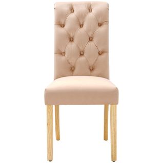 Chaises En Velours, Set De 2, Pieds En Chêne, Style Moderne