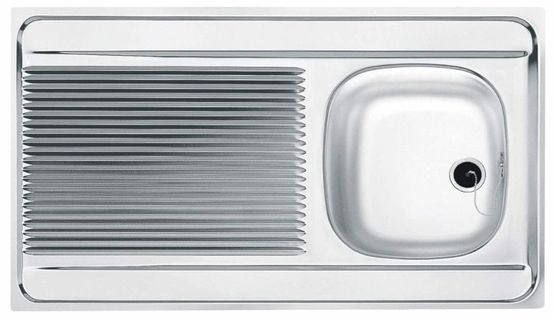 Evier Monocuve Inox Man711-1000 Avec Égouttoir 1000x600cm à Poser - Franke - 013939