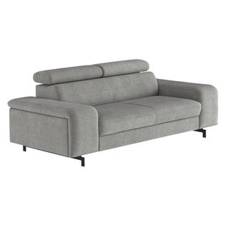 Canapé reposse pieds 3 places EMMA orlando gris clair