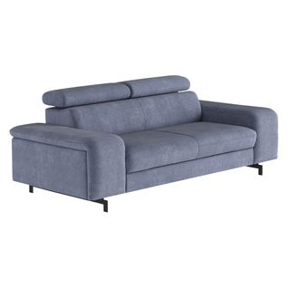 Canapé reposse pieds 3 places EMMA orlando bleu