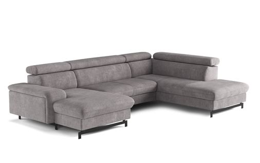 Canapé panoramique EMMA terminal à doite orlando gris cl