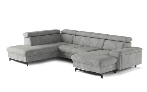 Canapé panoramique EMMA terminal à gauche orlando platine