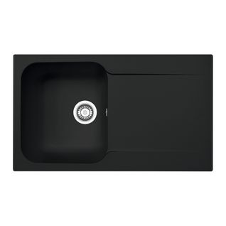 Evier résine 1 bac ETIK 86 x 50 cm noir