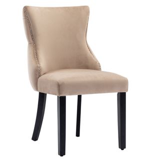 Chaise à 4 Pieds,chaise De Salle à Manger En Velours ,avec Matelassage à Boutons  (lot De 2)