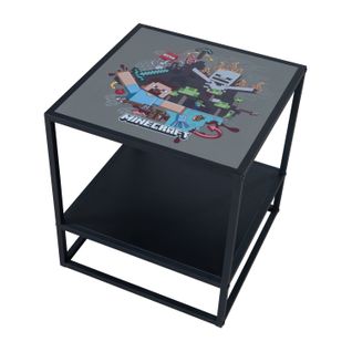 Table De Chevet Avec Plateau Amovible Noir Minecraft