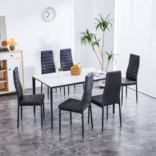 Lot De 6 Chaises De Salle à Manger, Noir