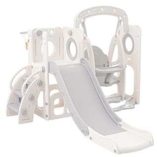 Toboggan 5 En 1 Pour Enfants, Comprenant Un Toboggan, Une Balançoire
