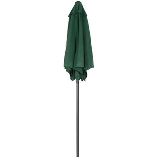 Parasol Hexagonal Ø196 Cm Inclinable Avec Manivelle Vert Pour Jardin