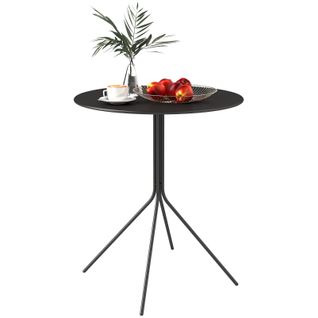 Table De Jardin Pliante Ronde Ø60 Cm En Acier Pour Terrasse Et Balcon