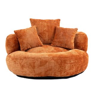 Fauteuil Poire Lazy Sofa Chenille Pour Adultes Et Enfants, Orange