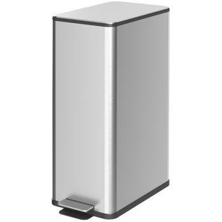 Poubelle à Pédale 20l En Acier Inoxydable Avec Seau Intérieur Et Couvercle