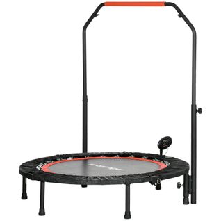Mini Trampoline De Fitness 102 Cm Avec Poignée Réglable Et Écran LCD