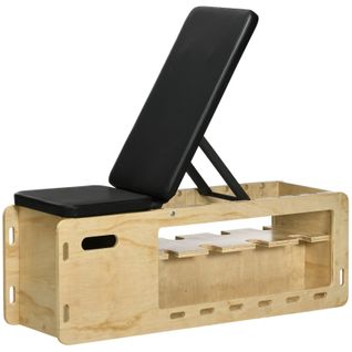 Banc De Musculation Réglable Avec Rangement Et Bandes De Résistance