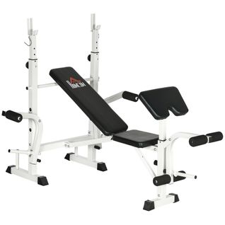 Banc De Musculation Multifonction Avec Presse Jambes Et Support Haltères