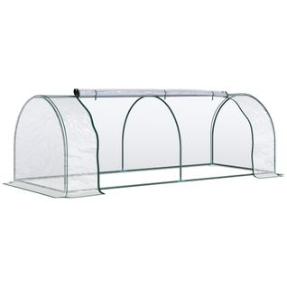 Serre De Jardin Avec Porte 250x100x80 Cm En Acier Et Pvc, Mini Serre